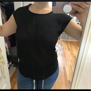 Black short sleeve top